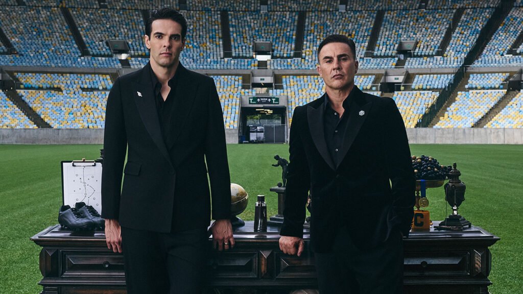Kaká e Fábio Cannavaro no Maracanã na campanha Malbec Black Legend