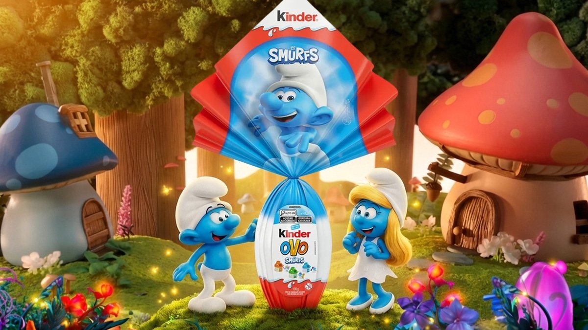 ovo de Páscoa dos Smurfs da Kinder