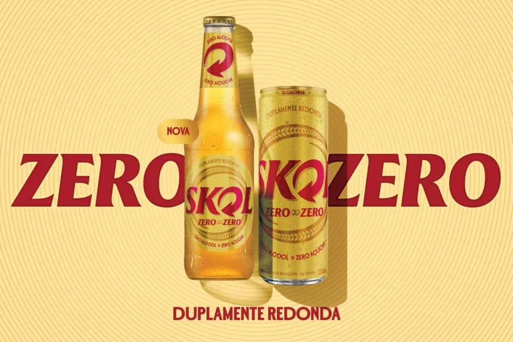 Lata de Skol Zero Zero, nova cerveja sem álcool e sem açúcar da Ambev