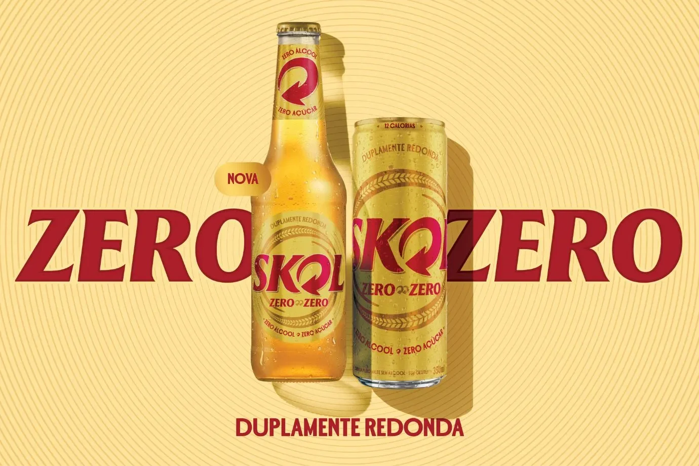 Lata de Skol Zero Zero, nova cerveja sem álcool e sem açúcar da Ambev